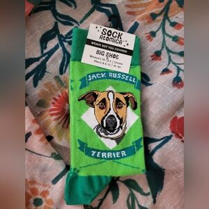 Sock Atomica Jack Russell Terrier Big Shoe Size Novelty Socks Unisex
